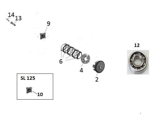 KANUNİ SL125 DEBRİYAJ KAPAĞI  (4 KANATLI) - Görsel 2