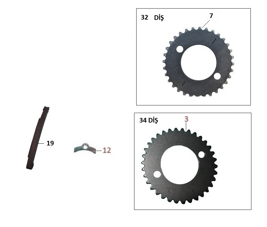 KANUNİ GT170N EKSANTRİK DİŞLİ SABİTLEME PULU - Görsel 2