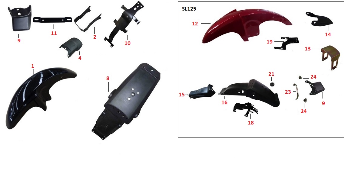 KANUNİ SL125 ÇAMURLUK ARKA - Görsel 2