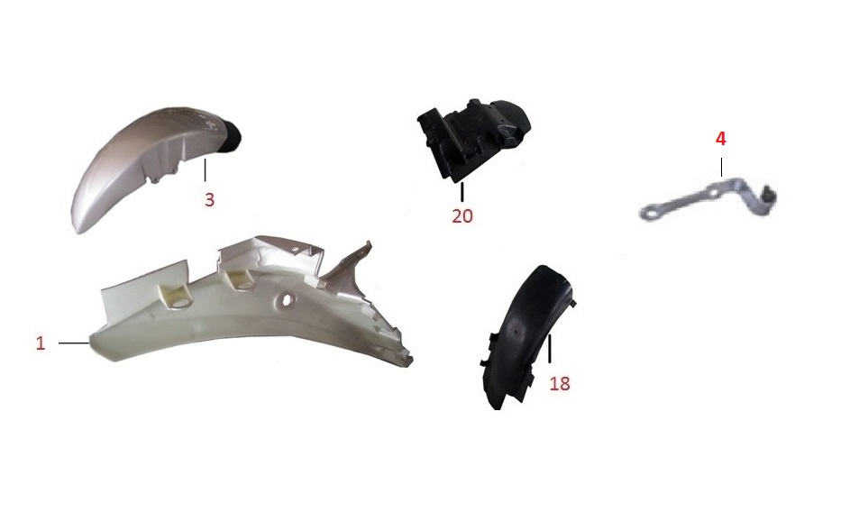 KANUNİ GV170 ÇAMURLUK ALT PARÇA ARKA - Görsel 2