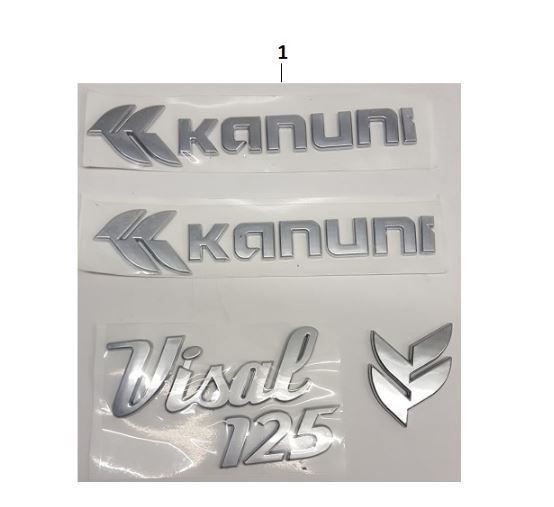 KANUNİ VISAL125 ETİKET TAKIMI - Görsel 2