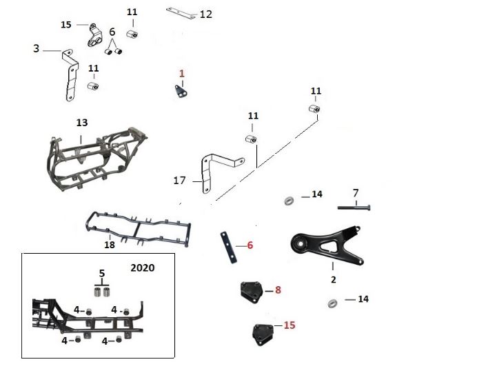 KANUNİ ATV150UOFF MOTOR BAĞLANTI SACI SAĞ - Görsel 2