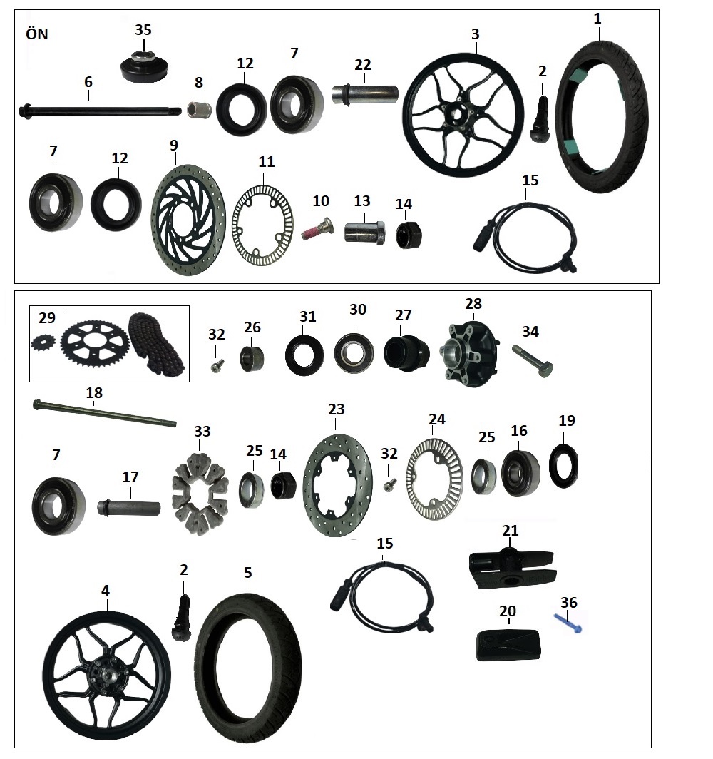 BAJAJ PULSAR N 160 UG ZİNCİR DİŞLİ ARKA (SET) - Görsel 2